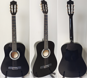 <strong>C</strong>-34 34-Inch Linden Top Classic Guitar <strong>with</strong> Nylon <strong>Strings</strong> Popular Chrome Beginner Model - Product Image 3