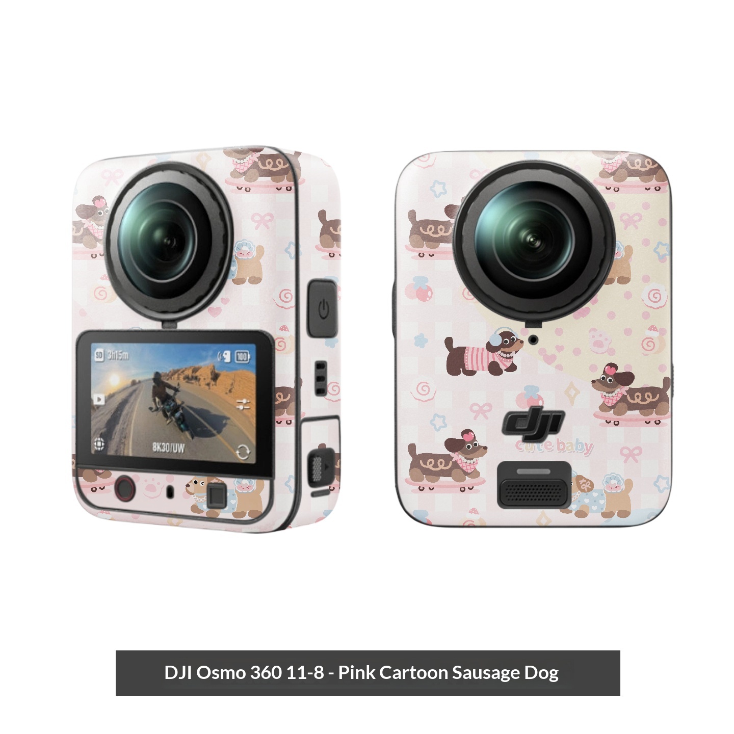 DJI Osmo 360II-8 - Chien Sausage Cartoon Rose