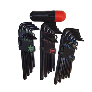 36 adet Allen anahtarı Set SAE ve metrik top End ve yıldız ucu ile ekstra bir gücü T kolu Hex anahtar Allen anahtarı seti - Product Image 5