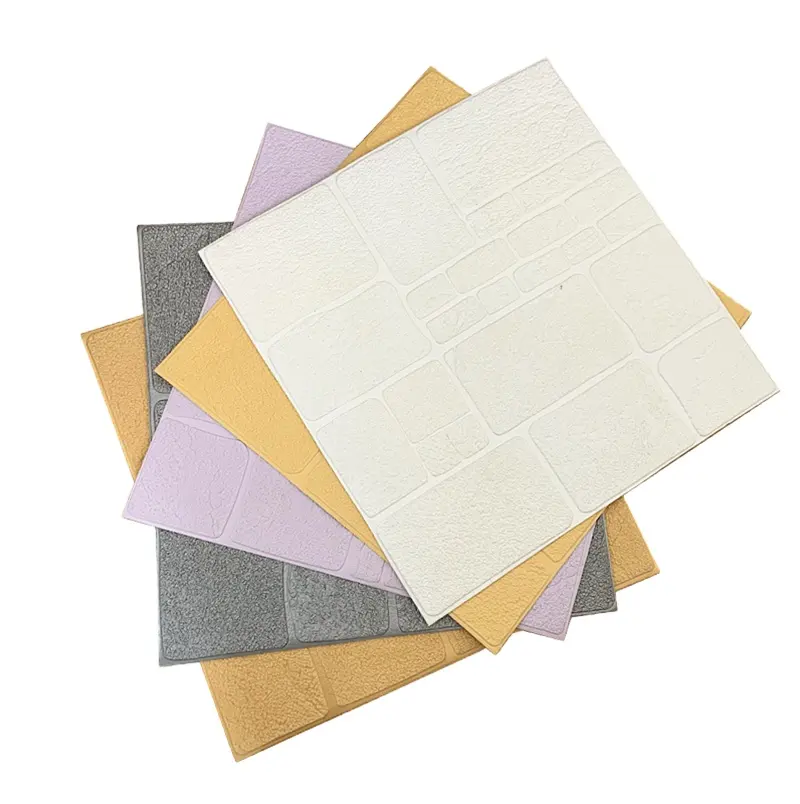 Papel tapiz de piedra en relieve 3d de espuma, 70x77cm, diseño de piedra 3d, pegatina de pared, papel tapiz de espuma XPE, papel tapiz adhesivo para pared
