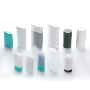 Tedarikçi Oval şekil <span class=keywords><strong>75g</strong></span> mat siyah plastik Deodorant Stick konteyneri erkekler için alt dolum Pp güneş koruyucu sopa şişe 2.5oz