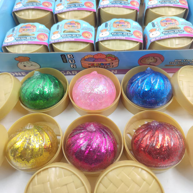 8 glitter da 5,5 cm con pallina scoppiettante senza emozione
