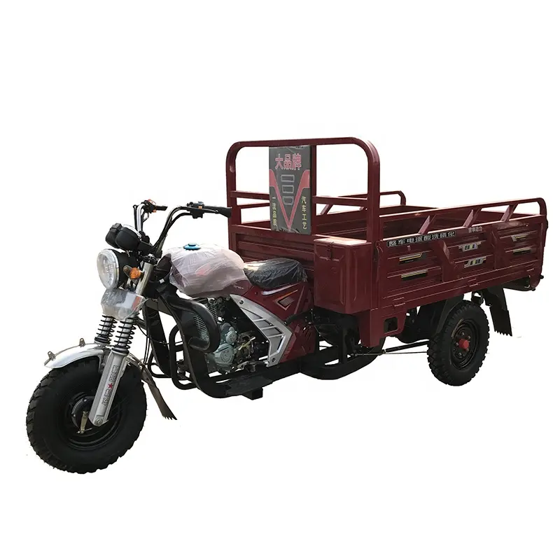 دراجة نارية ذات ثلاث عجلات كبيرة وبجسم قوي تعمل بالجازولين، دراجة ثلاثية العجلات للمزارع، دراجة نارية ثلاثية العجلات لنقل البضائع