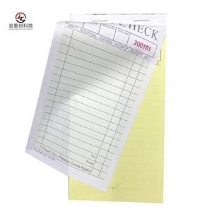 英语订单菜单和客人检查书单面印刷完美装订 - Product Image 3
