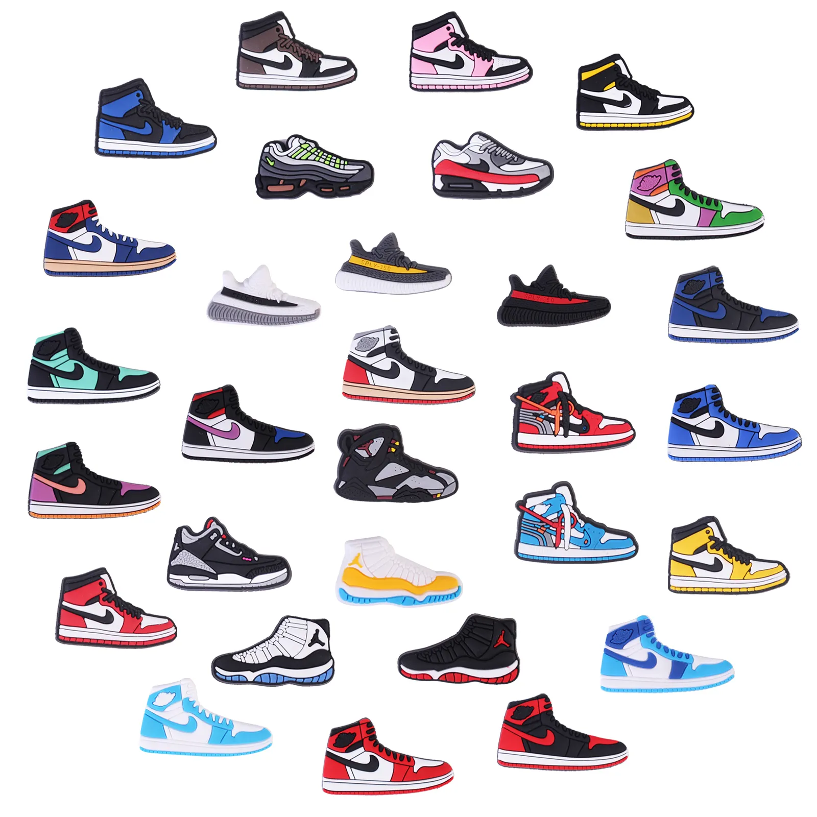 2023 các loại thời trang mới bán buôn Sneaker cao su quyến rũ giày tùy chỉnh làm tắc nghẽn quyến rũ giày sang trọng phụ kiện trang trí phụ nữ