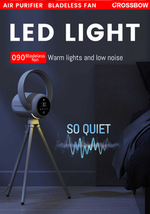 Personal isierte 38 Zoll 9 Geschwindigkeiten Gleichstrom motor Silent Fernbedienung 2 In 1 Hoch Blade less Desk Fan Tower Fan mit LED-Licht - Product Image 6
