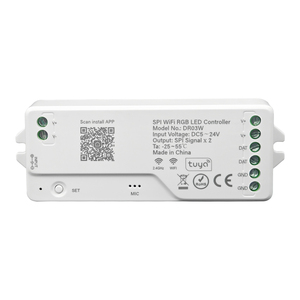 Контроллер Tuya Wifi SPI RGB для WS2812B WS2811 Адресуемая Светодиодная лента с поддержкой Alexa Google Assistant, голосовое управление Yandex - Product Image 1