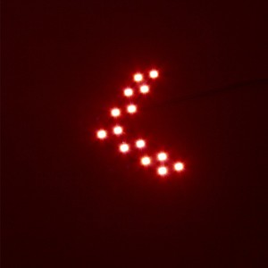 14SMD Kırmızı LED Ok Paneli Araba Dikiz Aynası Gösterge Açın sinyal ışığı - Product Image 4