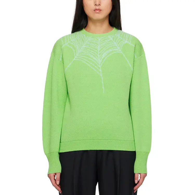 הסוודר ירוק לסרוג סוודר צמר חדש באיכות גבוהה לנשים