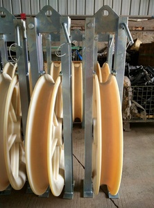 508mm Pilot Wire Use <strong>Stringing</strong> <strong>Block</strong> Galvanized Nylon Sheave Aerial Cable Pulley <strong>Block</strong> for <strong>Conductors</strong>