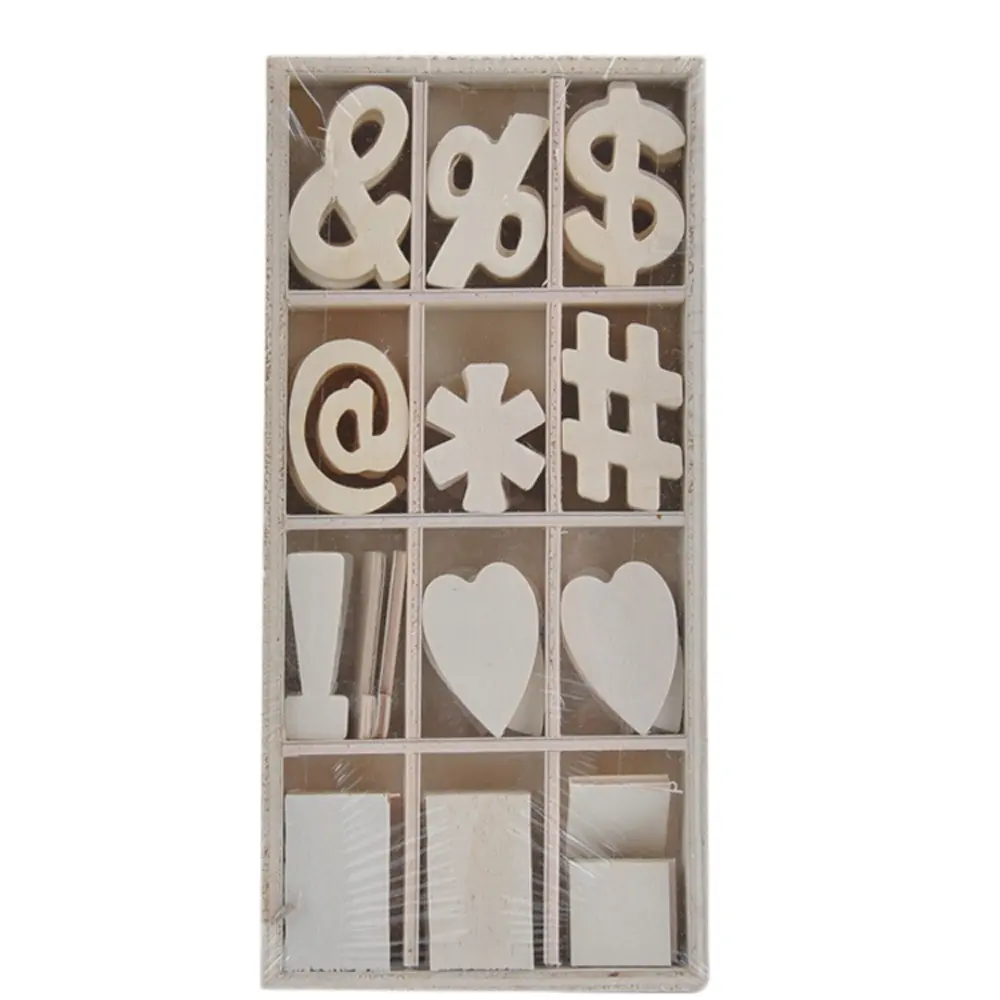 High quality professional 60pcs symbol wooden shapes