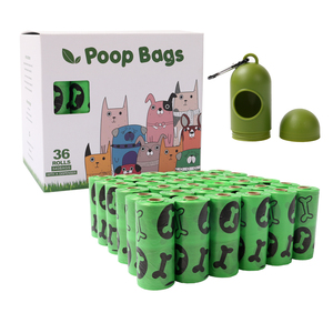 Toptan yüksek kaliteli plastik özelleştirilmiş baskılı 100% çevre dostu biyobozunur Pet atık köpek kaka torbası