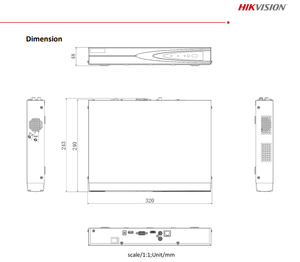 Hikvision 4K 8MP 4 canales 1U Grabadora de video en la pantalla de 1 TB HDD 4 PoE 1 Interfaz SATA Resolución de 1080p Cámara IP CCTV - Product Image 6