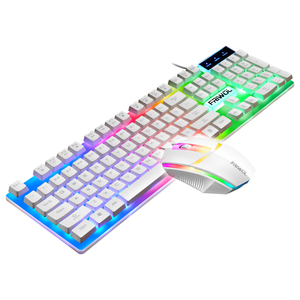 Venta caliente computadora LED Gaming Keyboard & Mouse Combo USB Wired Teclado Klavye USB Wired Mouse & Desktop Keyboard Set para Gamers - Product Image 1