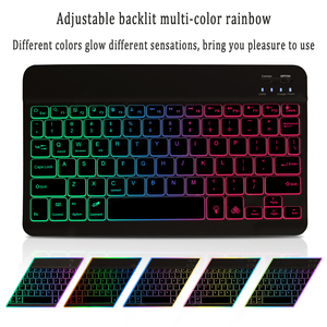 Teclado de tableta inalámbrico Magic BT retroiluminado RGB colorido portátil para computadora portátil iPad teclados multilingües personalizados - Product Image 3