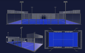 Fábrica Preço Paddel Tennis Court para exterior e interior Padel Tennis Court Tamanho 10X20m - Product Image 2