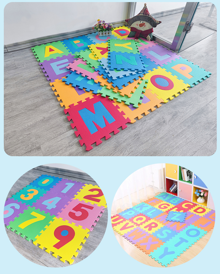 Childrens developing play rugs baby play mat number letter cartoon eva foam puzzle mat(图8) Childrens developing play rugs baby play mat number letter cartoon eva foam puzzle mat(图8)