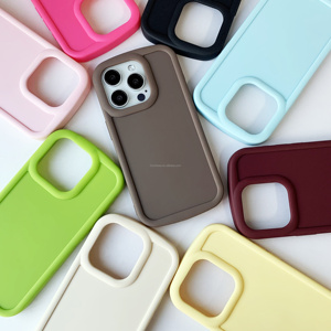 มาการองเคสโทรศัพท์มือถือ TPU สีสำหรับเด็กผู้หญิงเคสกันกระแทกแบบนิ่มกันตกสำหรับ iPhone 15 14 Pro เคสป้องกันสำหรับ Apple - Product Image 3