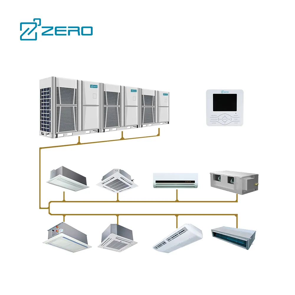 ZERO Marca Residencial Comercial Central Vrv Ar Condicionado Tipo Duto Teto Mount Vrf Ar Condicionado