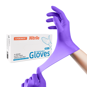 Powder Latex Rubber Free Violet Protective Disposable Exam Nitrile Gloves for <strong>Medical</strong> Use Cooking Cleaning <strong>in</strong> China - Product Image 1