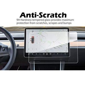 9H sertlik temperli cam araba navigasyon ekran koruyucu Tesla modeli 3 Y X S merkezi kontrol dokunmatik ekran koruyucu - Product Image 3