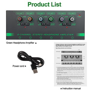 Factory Price H6 Professional <strong>6</strong> Channels Stereo Headphone Amplifier Portable Monitoring Compact USB <strong>Audio</strong> <strong>Interface</strong> - Product Image 6