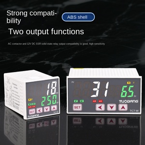 Controlador de temperatura PID Digital con pantalla LED, entrada inteligente de 220VAC y 24DC, compatible con voltaje y corriente K TC RTD, 72 pulgadas, 2017 - Product Image 1