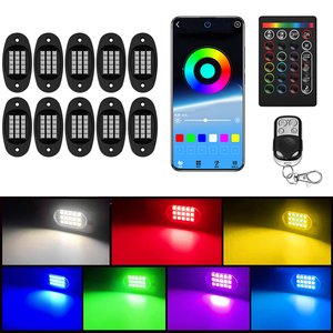 4/<strong>6</strong>/8/10 Pods <strong>Led</strong> Rock Lights for Trucks Music Mode App Remote Control Neon Underglow Lighting <strong>Kit</strong> for Off Road Suv Car Atv - Product Image 2