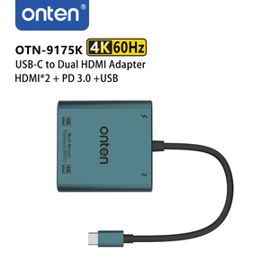 デュアルモニター拡張ディスプレイ用の照明ケーブルスプリッターUSBCからHDTVミニ入力2出力 - Product Image 3