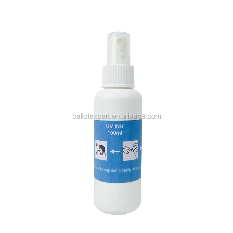 Tinta de sello fluorescente UV blanca, tinta UV Invisible de seguridad para elección