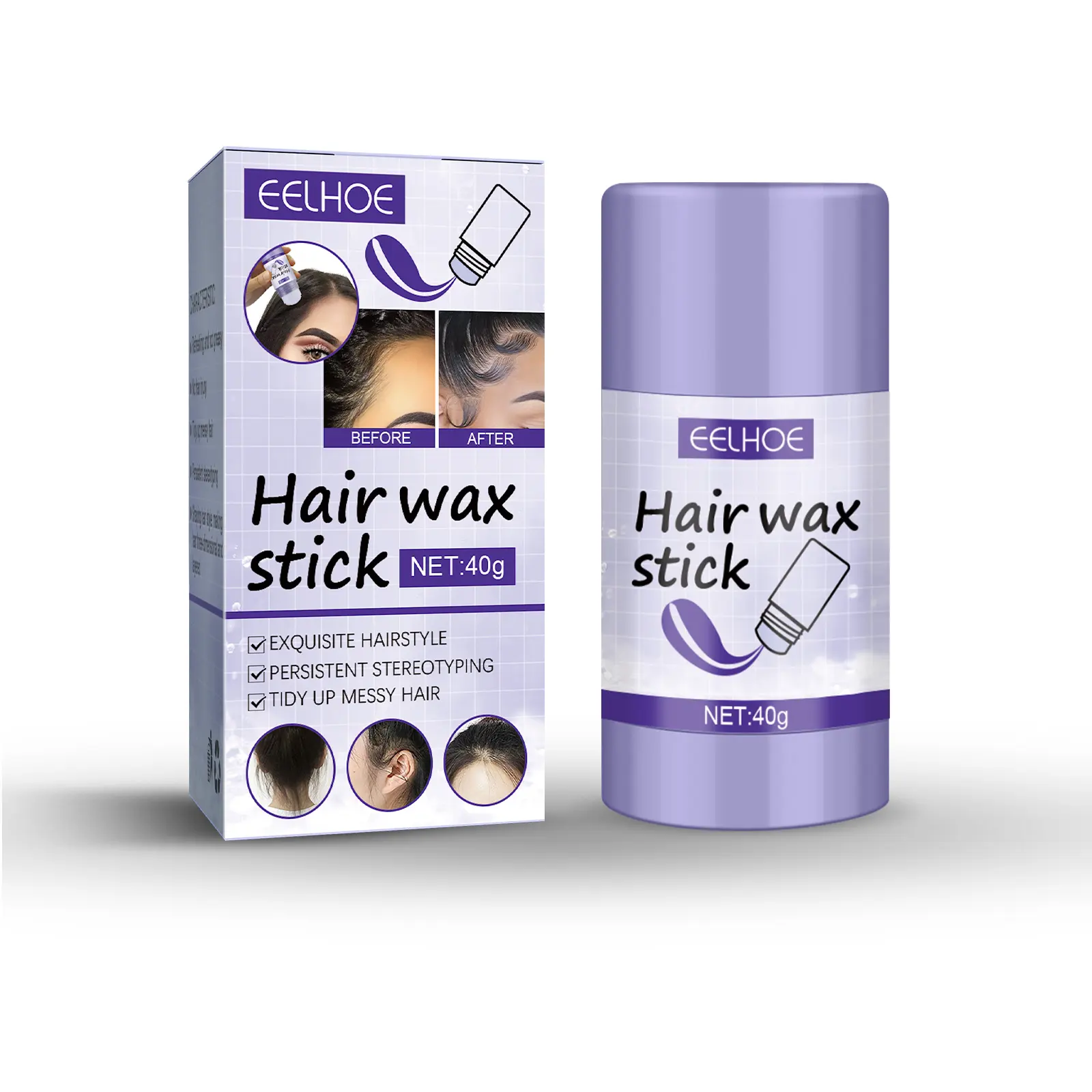 Professional Hair Styling Wax Vara Não Gorduroso Cabelo Quebrado Acabamento Forte Hold Cera Creme para Homens Mulheres e Crianças