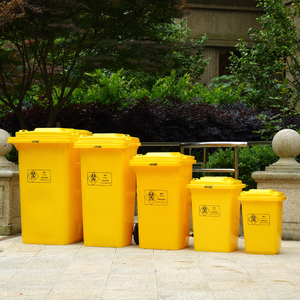 Contenedor de basura de plástico para uso médico, capacidad de 660 litros, cubo de basura para reciclaje - Product Image 6