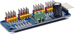 16-Kanal-12-Bit-PWM-Servomotortreiber I2C-IIC-Modul Kompatibel mit Arduino Raspberry Pi PCA9685 Roboter MG90S SG90