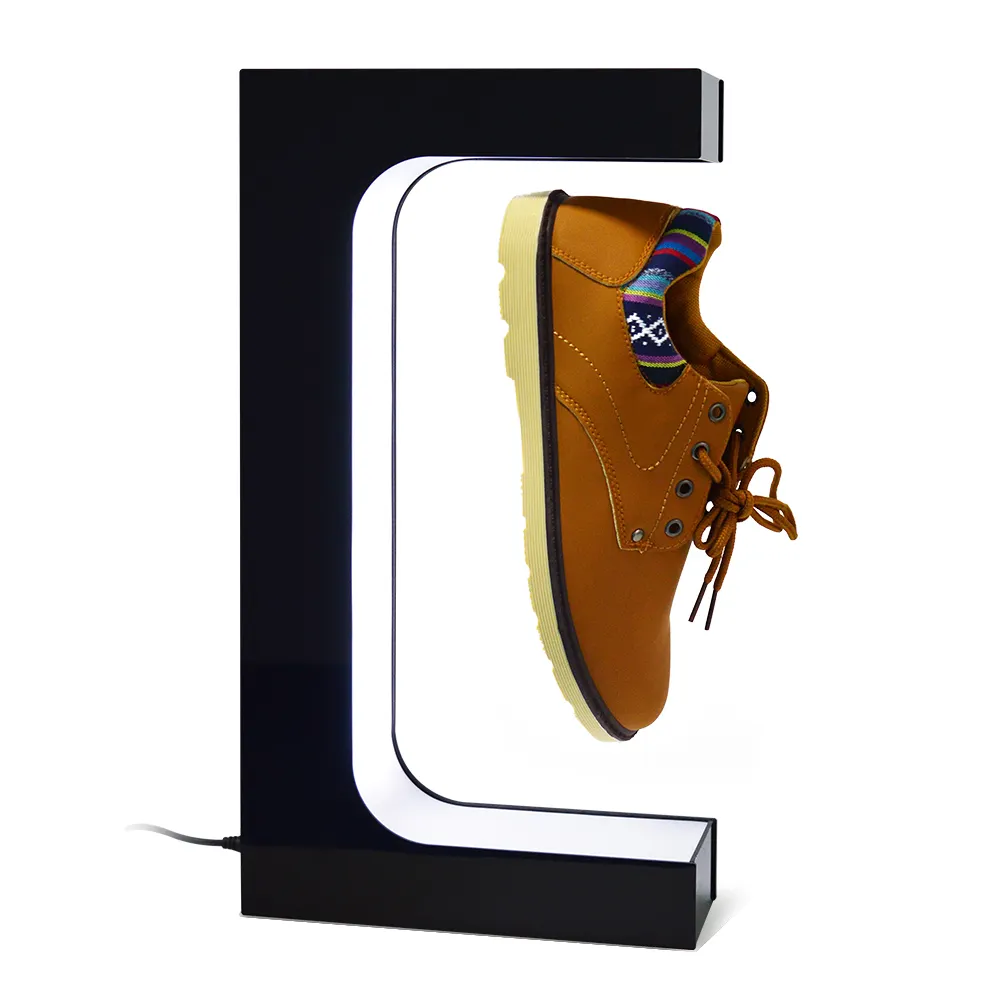 Повседневная обувь с магнитным плавающим светодиодным освещением, левитирующая обувь, стеллажи для украшения