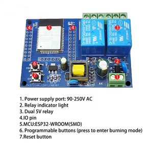AC220V電源ESP32 Wifi BT BLEデュアルチャネルリレーモジュールESP32二次開発ボード - Product Image 6