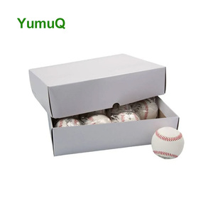 YumuQ 9英寸无标记官方联盟皮革棒球定制标志/印刷球练习 - Product Image 6