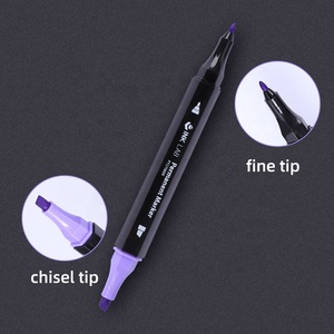 BEIFA PY270600 çift İpucu ince ucu keski ucu alkol bazlı canlı renk fabrika fiyat özelleştirilebilir toptan resim kalemi kalemler - Product Image 2