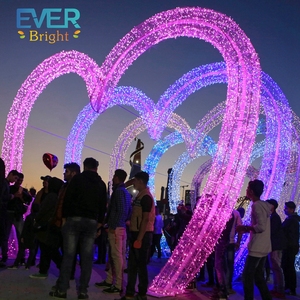 2023 sevgililer günü festivali dekorasyon 110v 220v sıcak beyaz pas geçirmez led aşk kalp motif ışık - Product Image 1