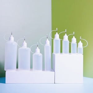 Atacado Plastic Needle Tip Garrafa Vazia <span class=keywords><strong>PE</strong></span> Precision Glue Containers Amostra Grátis Clear Soft Squeeze 30ml 60ml 100ml Embalagem