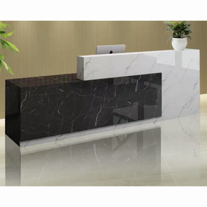 前台前台呼叫柜台接待处办公楼收银台市场沙龙接待处白色 - Product Image 2