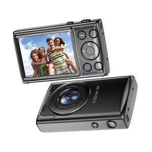 Cámara compacta digital para estudiantes 4K de alta calidad con zoom 18X y luz de flash para fotografía y vídeo
