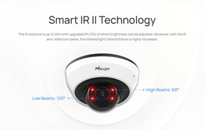 Milesight-Mini cámara de red domo IA de 2MP IR, aprendizaje profundo - Product Image 4