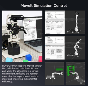 DOFBOT Pro 3D profondo braccio robotico per Jetson NANO Orin NANO NX SUPER con ROS Python 6DOF Joint Touch Screen AI Learning - Product Image 3