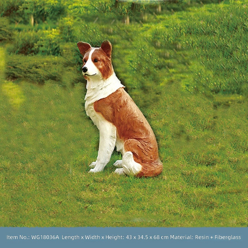 Sitting collie brown