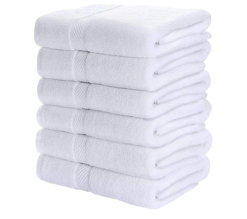 Juego de toallas personalizadas para Hotel, Toalla de baño de algodón egipcio 100% orgánico, blanco