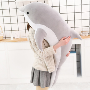 カスタムロゴイルカぬいぐるみ海の動物柔らかいぬいぐるみイルカぬいぐるみ海のぬいぐるみ