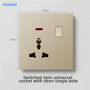 モダンなタッチスイッチ電気ソケットおよびスイッチEU標準電気アクセサリハウス用1ギャング2Wayウォールスイッチ - Product Image 4