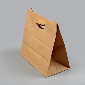 Pemasok Pabrik Cina Tas Kertas Coklat dengan Pegangan Die Cut Tas Takeout dengan Pegangan Die Cut - Product Image 3