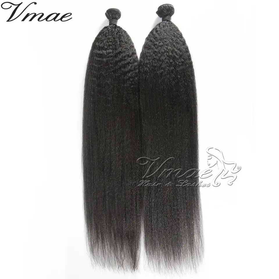 Wholesale Indian Hair Weave Double Machine Weft Natural Color Raw Virgin Cuticle Aligned Afro Kinky Straight Hair Weave Bundle