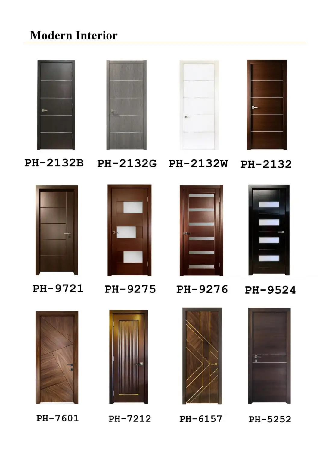 Prettwood-puerta de dormitorio de madera maciza, diseño moderno europeo, impermeable, precolgada